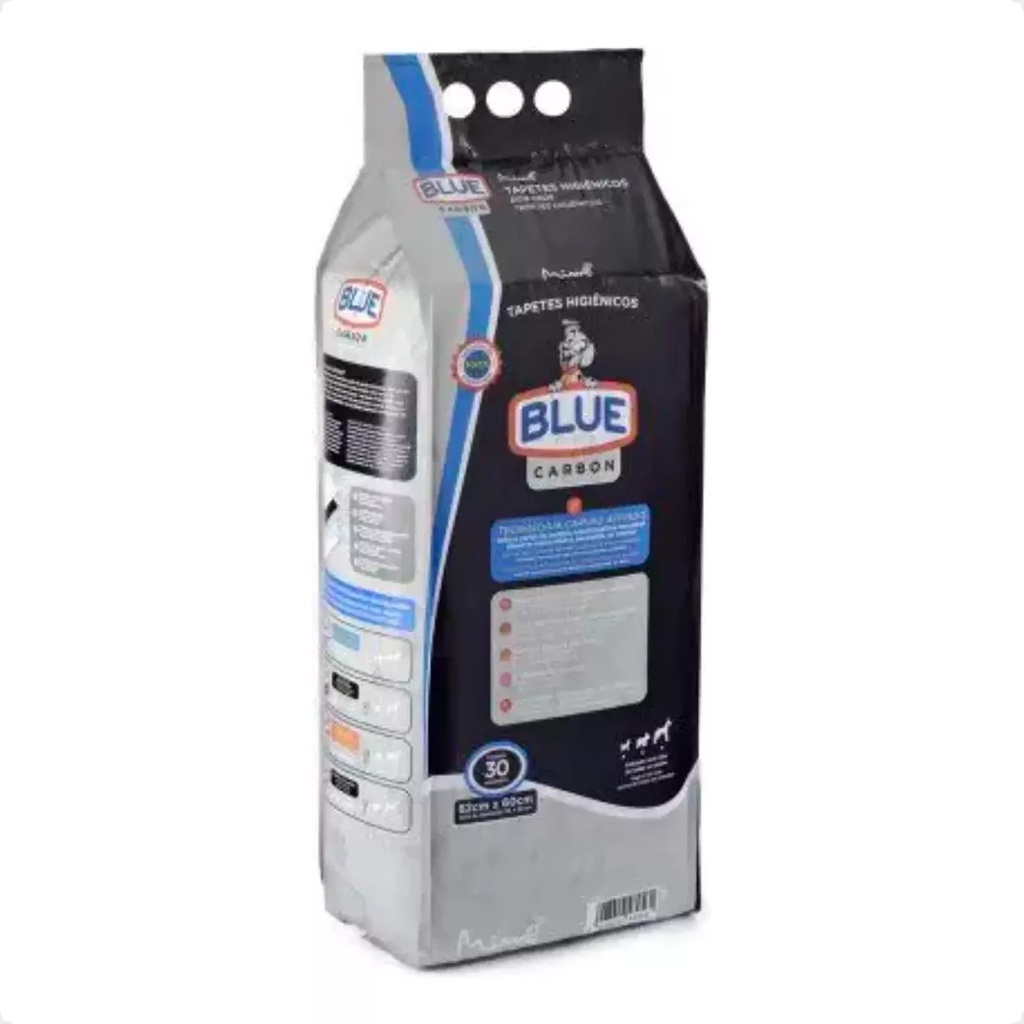 Tapete Higiênico Blue Carbon 82x60 cm - 30 Unidades