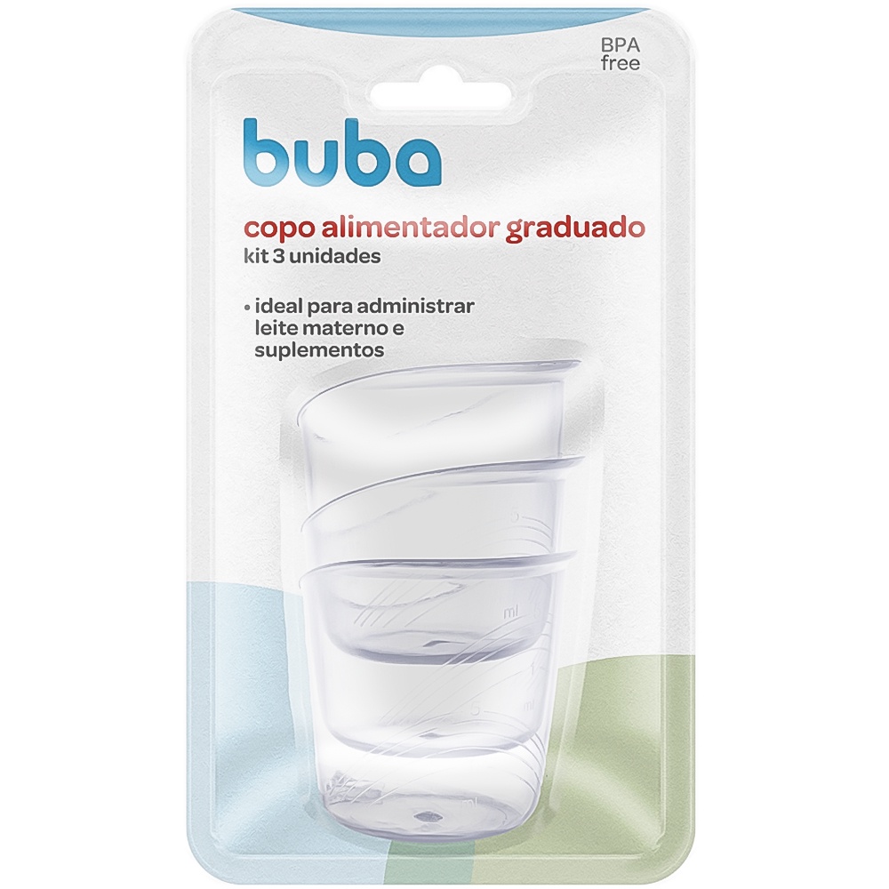 Copo Alimentador Graduado 35ml Com 3 Unidades Buba Bebe em Oferta na Shopee