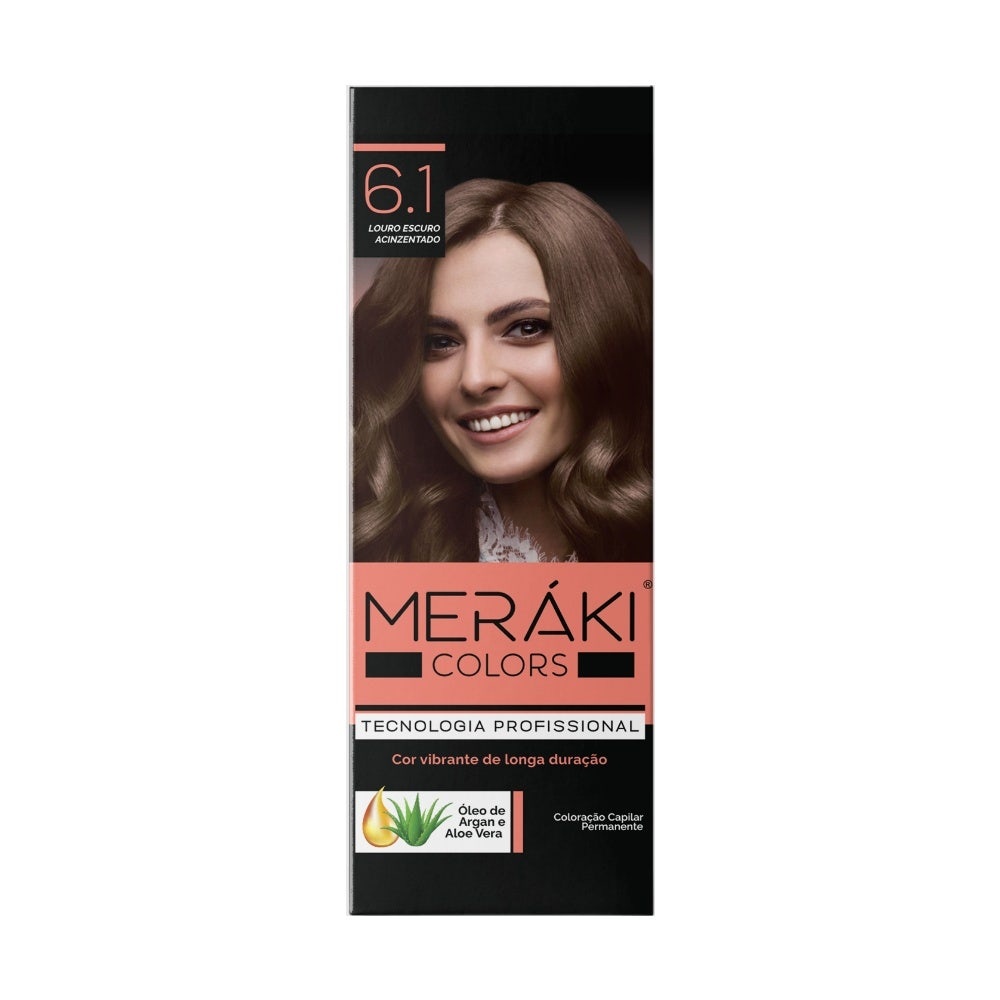Kit Tintura Meráki Color Louro Escuro Acinzentado 6.1 125gr - Beauty