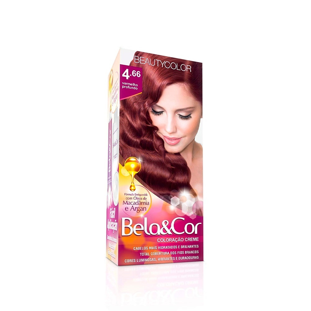 Tintura Bela Cor Mini Kit 4.66 Vermelho Profundo em Oferta na Shopee