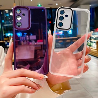 Caixa Para Samsung Galaxy M54 M14 M53 M33 M22 M32 M12 4G 5G Capa De Proteção Da Lente De Silicone Transparente TPU