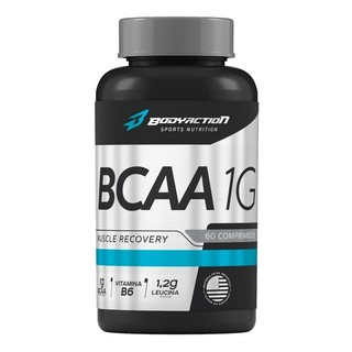 Bcaa 1g 60 Comp Leucina Valina Isoleucina Vit. B6 Bodyaction em Oferta na Shopee