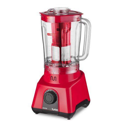 Liquidificador Multi Turbo 1000W 8 velocidades 2,6 L Vermelho 127V - Multi Home