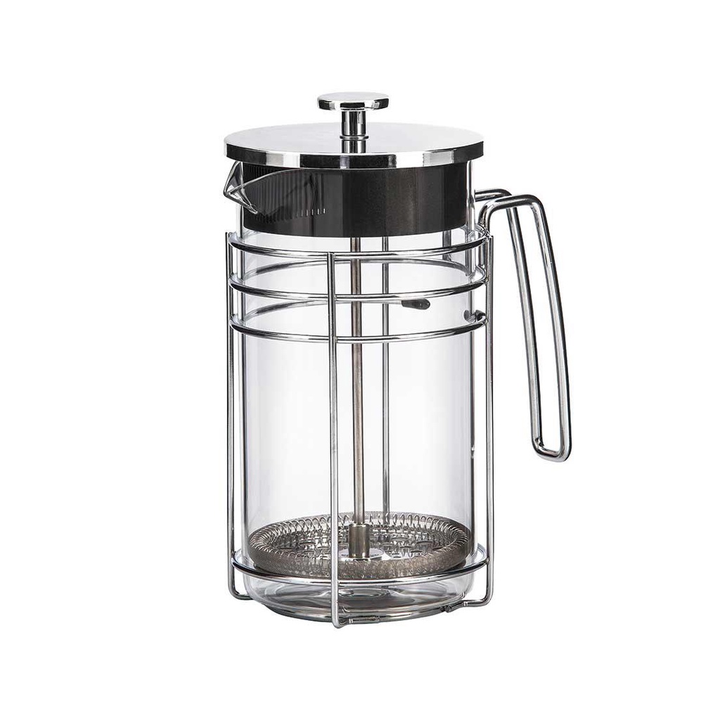 Cafeteira Francesa Em Vidro E Aço Inox Oxford 1 L Prateada