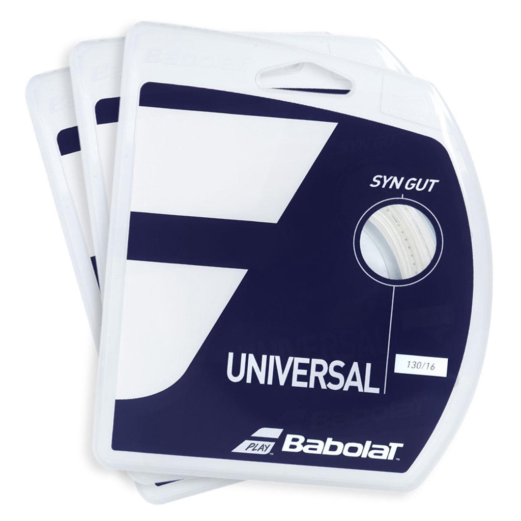 Corda Babolat Synthetic Gut Universal 16L 1.30mm Branca - Pack com 03 Unidades em Oferta na Shopee