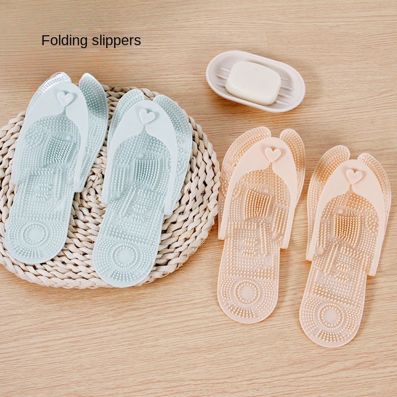 Chinelos Dobráveis Portáteis Chinelos Dobráveis Easy Storage Business Travel Home Banheiro Sandálias Antiderrapantes Chinelos de Avião Chinelos Dobráveis Flip-Flo