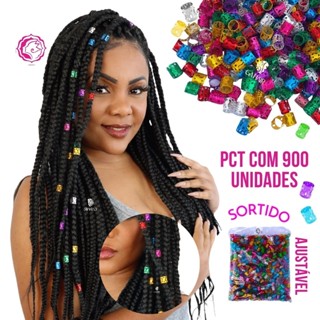 Anéis de Trança - Box Braids Nagô Dread Twist Enfeite 50 Peças-100Peças-200Peças