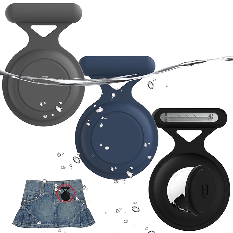 Capa Protetora À Prova D'água Para Crianças Airtag De Silicone Rastreador GPS Oculto Com Pin Brooch Anti Lost Cover Air Tag