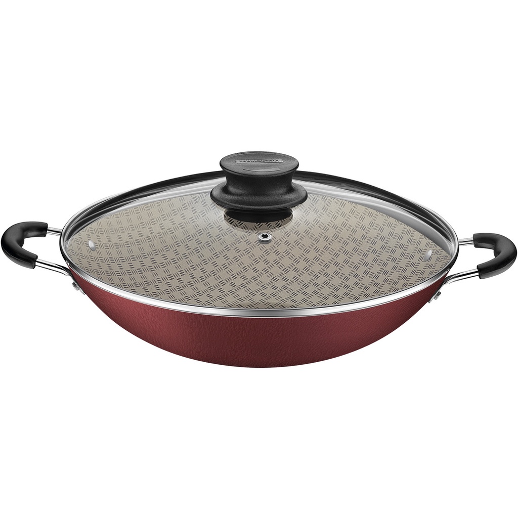 Panela Wok Tramontina Antiaderente Paris 36cm 6L Cereja