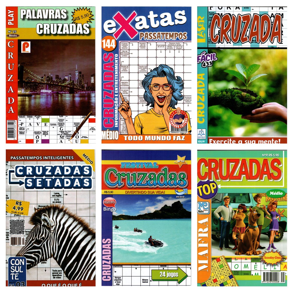35 Revistas Palavras Cruzadas - Sem Repetições