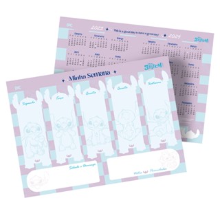 Bloco Semanal de Anotações Stitch Disney DAC