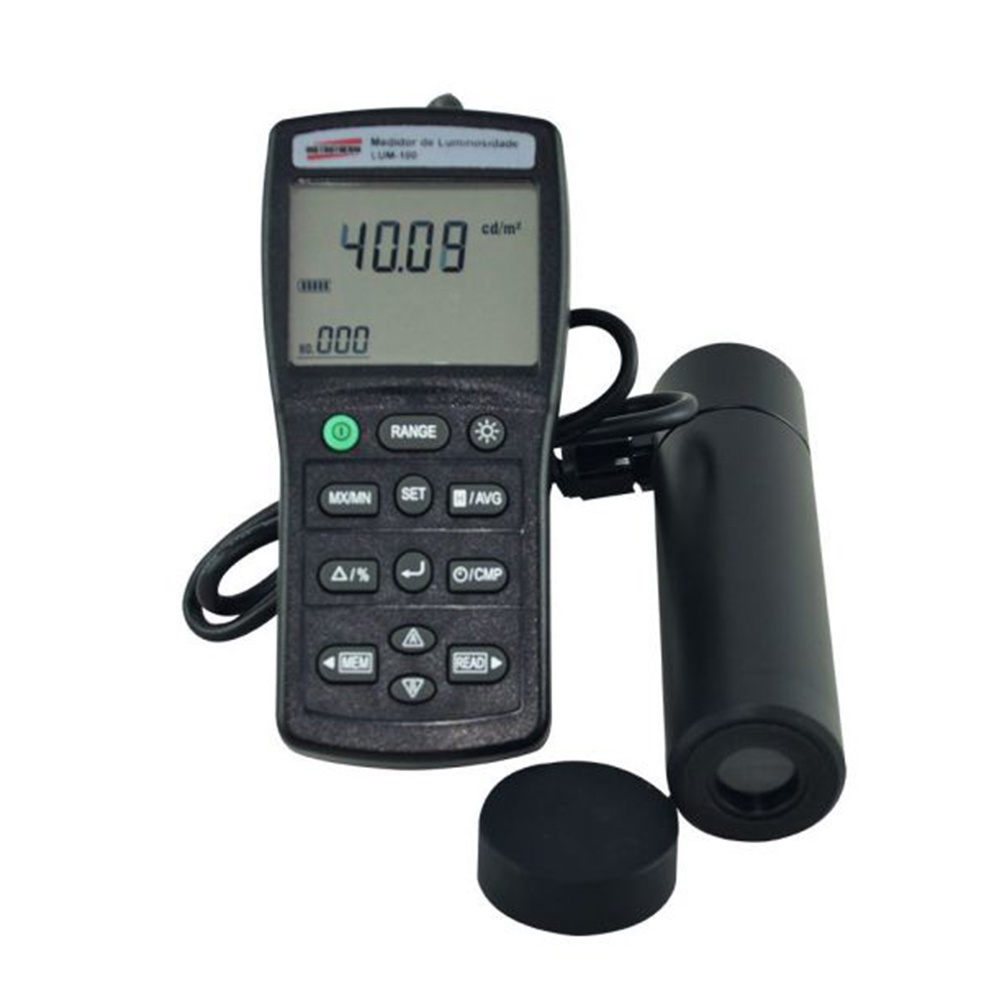 Medidor Luminosidade Digital Fotômetro Luminância Datalogger Usb Lum-100 Portátil