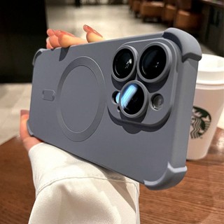 Capa Macia De Silicone À Prova De Choque Para iPhone 14 13 12 15 Pro Max Carga Magnética Sem Fio anti-Impacto Da Lente