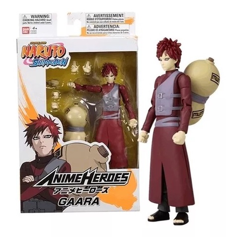 Boneco Articulado Gaara Naruto Shippuden Anime Heroes Bandai