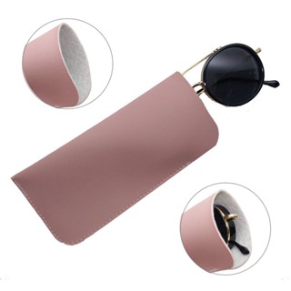 Kit 3 Porta Oculos de Sol Estojo para Oculos de Grau Capa Capinha de Oculos em Couro Sintetico Slim Courino Curvim Rosa
