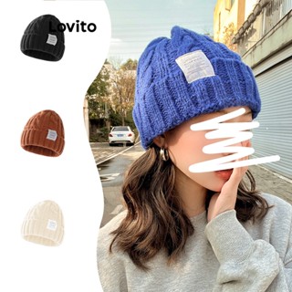 Lovito Touca de Tricô Para Mulheres LFA08340 (Damasco/Marrom/Azul/Preto)