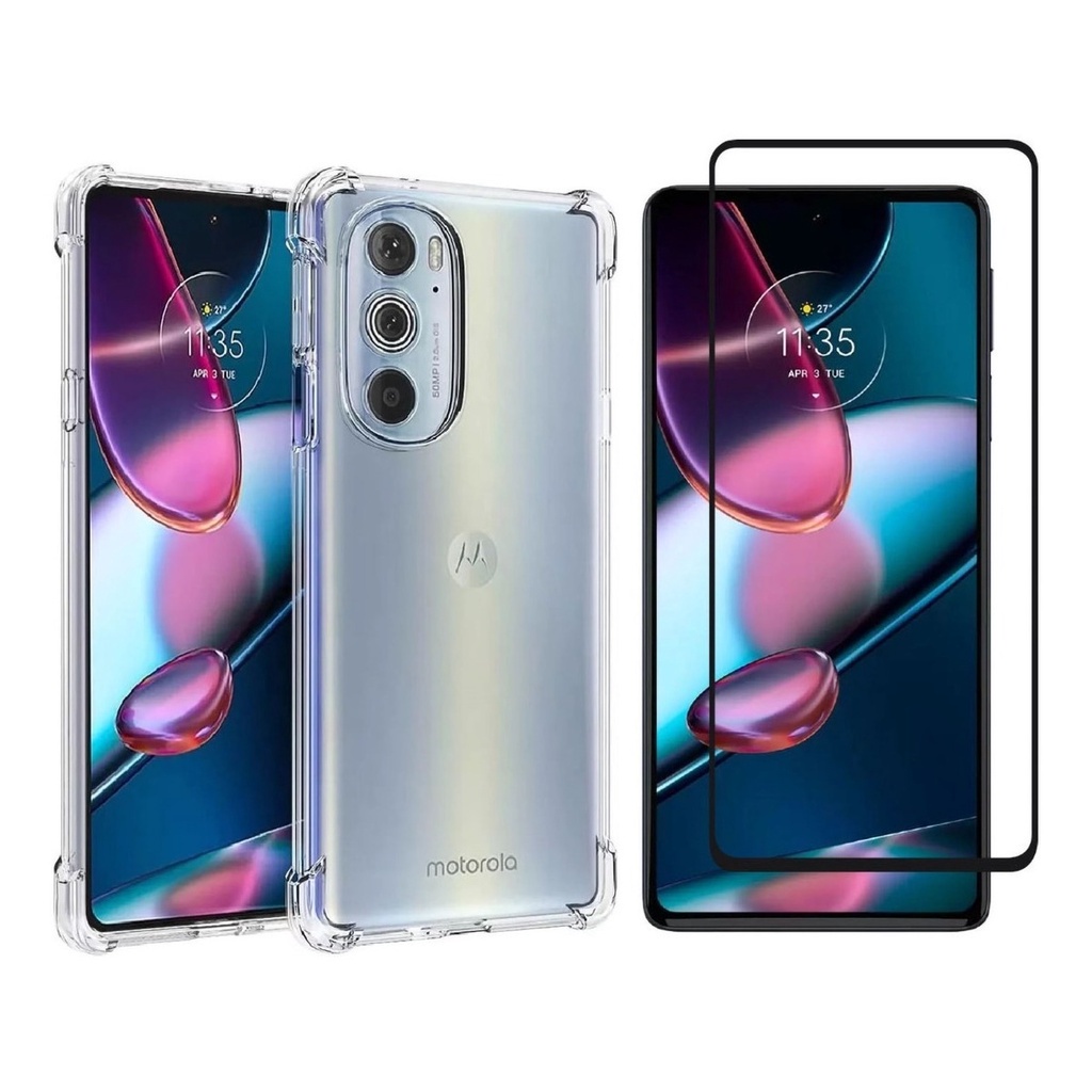 Capa Case Capinha Compatível Com Moto Edge 30 Pro + Película 3D Vidro Temperado