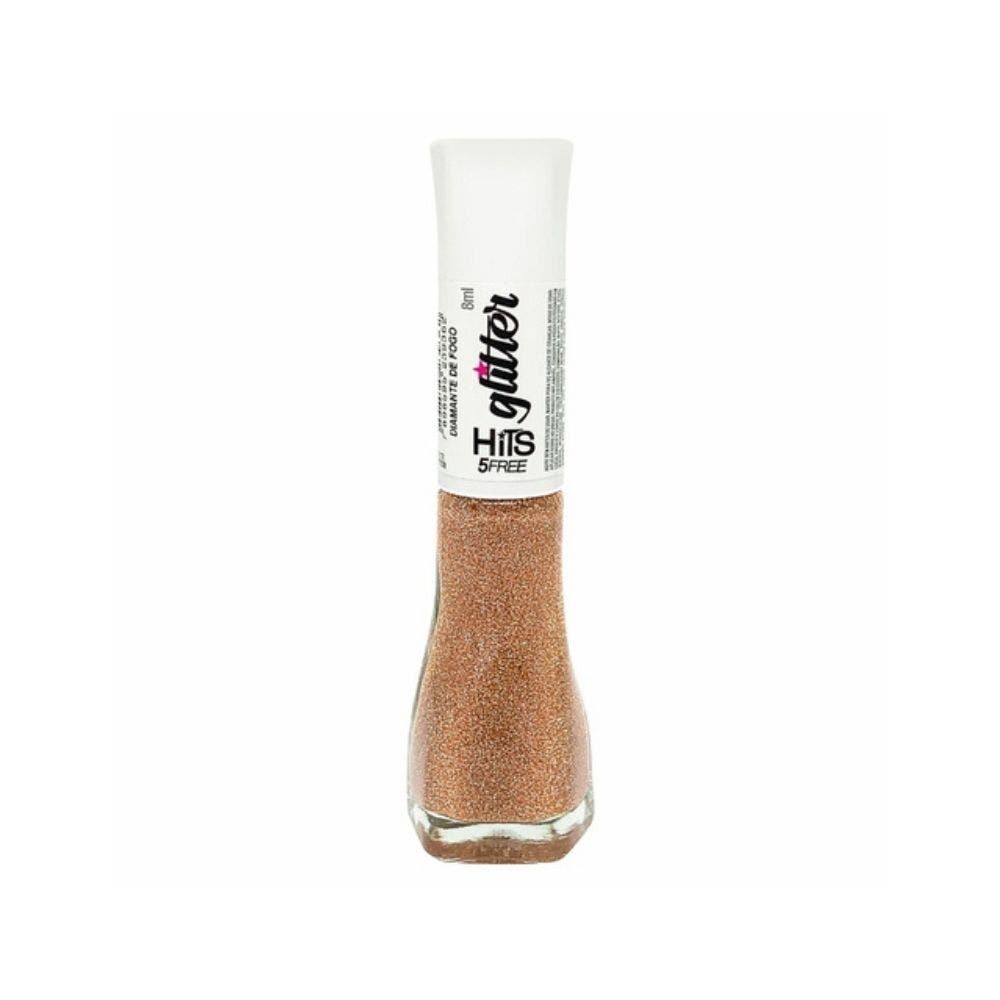 Esmalte Hits 5Free Glitter Coleção Diamante De Fogo 8ml em Oferta na Shopee
