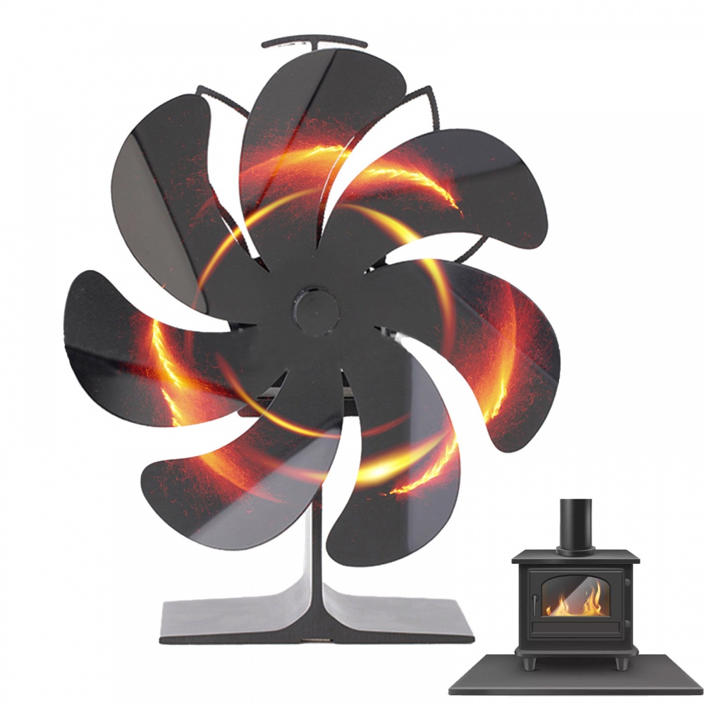 Atualização Da Sua Lareira Com Um Ventilador De Fogão De 7 Lâminas Para Distribuição Rápida De Calor