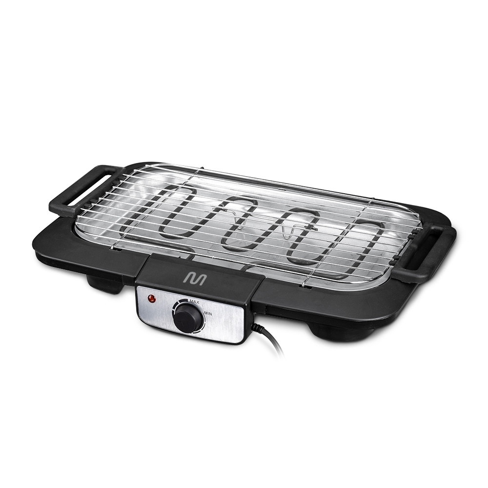 Churrasqueira Elétrica 220V com Controle de Temperatura Inox 2000W Preto Multi - GO132