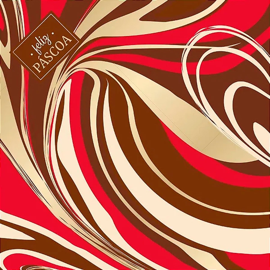 Saco Express 49x49cm para Ovos de 750g a 1kg - Mescla Vermelha - 25 unidades - Cromus - Rizzo Distribuidora