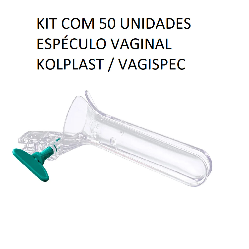 ESPÉCULO VAGINAL DESCARTÁVEL KIT COM 50 UNIDADES KOLPLAST / VAGISPEC TAM P / M em Oferta na Shopee