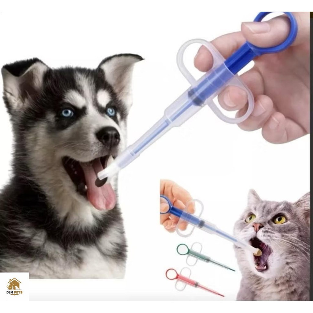 Aplicador de Comprimidos Seringa Aplicadora para Cachorro Gato Remédio Medicação Reutilizável Pet LR-0226