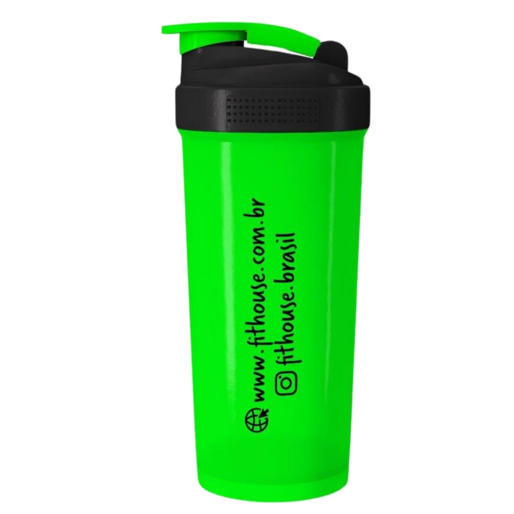 Coqueteleira Fit House 600ml Estampada - Verde