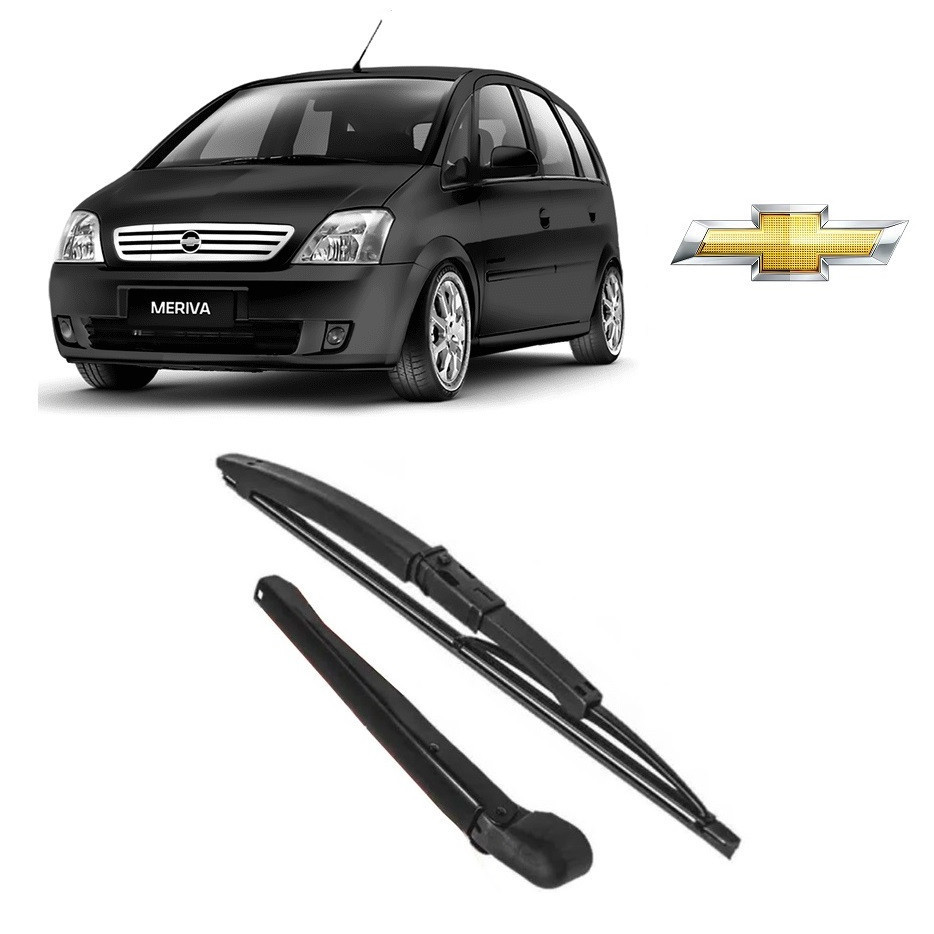 Haste / Braço Traseiro completo com Palheta para Limpador de Parabrisa Traseiro Chevrolet Meriva 2004 2005 2006 ... 2012