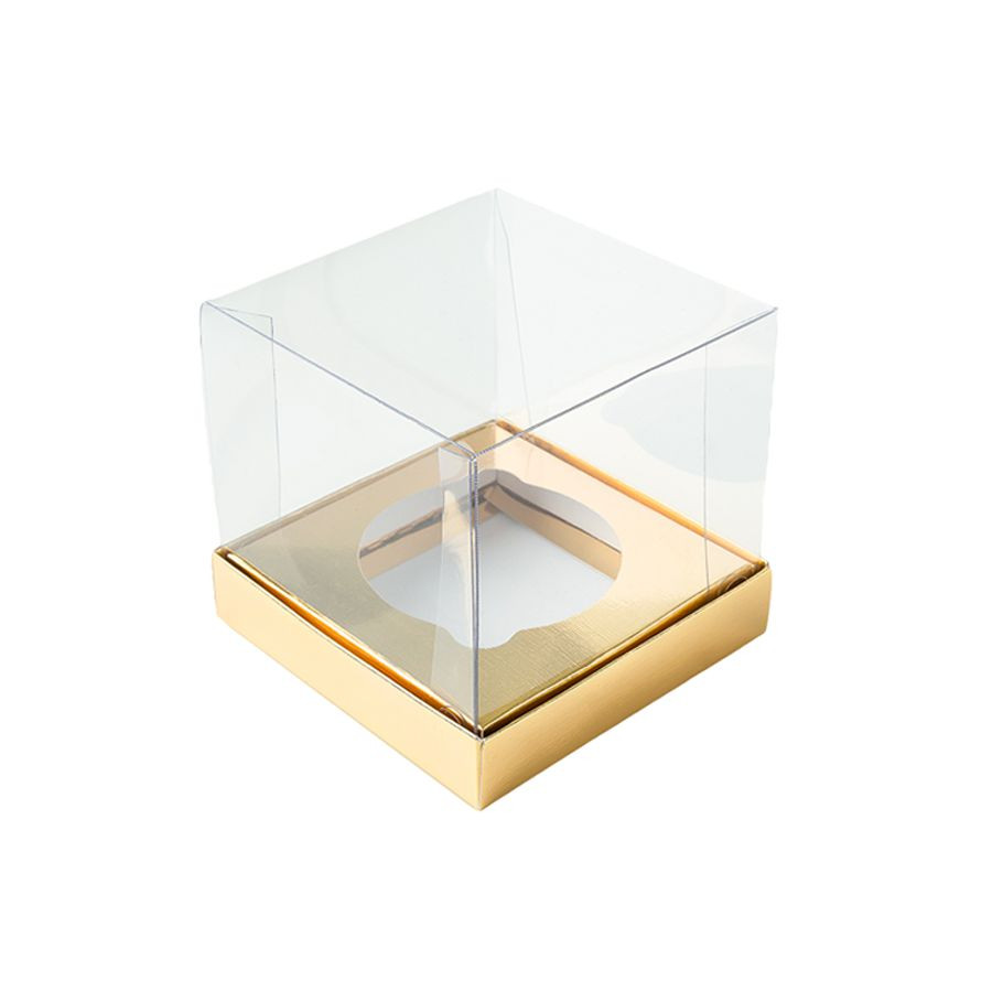 Caixa Mini Bolo G (8cm x 8cm x 8cm) Dourada 60 unidades Assk Rizzo Confeitaria - Stationery