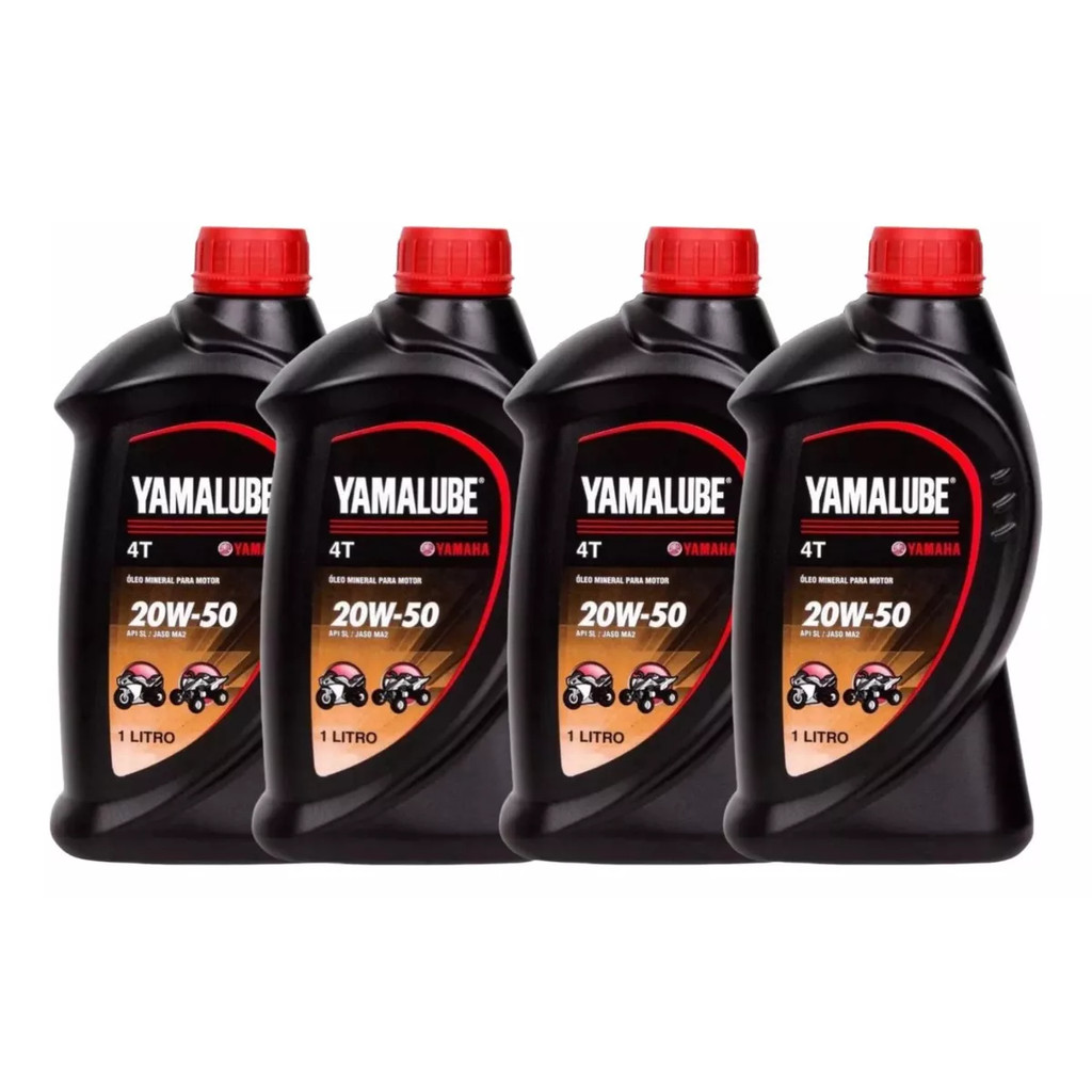 KIT 4 OLEO YAMALUBE 4T 20W50 MINERAL em Oferta na Shopee