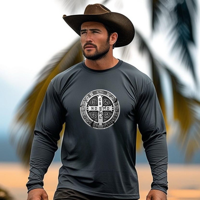 Camisa UV Protecao Termica Sao Bento Catolica Pesca Natacao