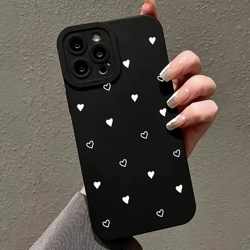 Branco Pequeno Amor-Coração Caso De Telefone Para Samsung A16 A35 A55 A06 A26 A36 A56 A15 A05 A14 A54 A34 A13 A32 A23 Ca