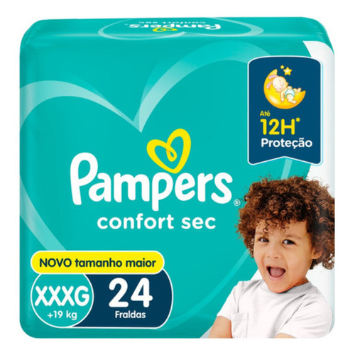 Fralda Pampers Confort Sec XXXG Com 24 Unidades em Oferta na Shopee