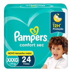Fralda Pampers Confort Sec XXXG Com 24 Unidades
