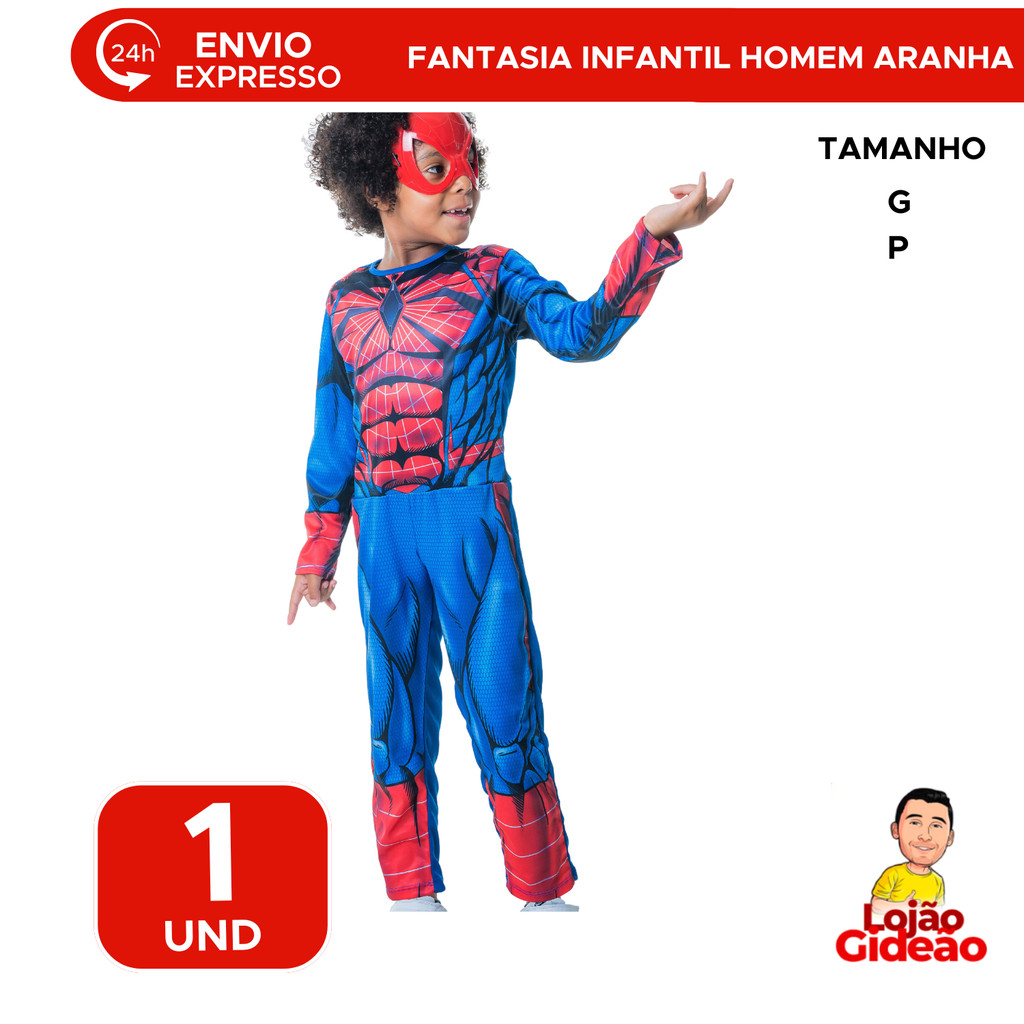 Fantasia Infantil Do Homem Aranha Longa Para Festas Carnaval Com Máscara Fantasia Para Menino