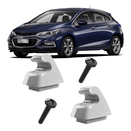 kit Suporte Quebra sol GM Cobalt Cruze Onix Prisma Tracker Cinza Claro