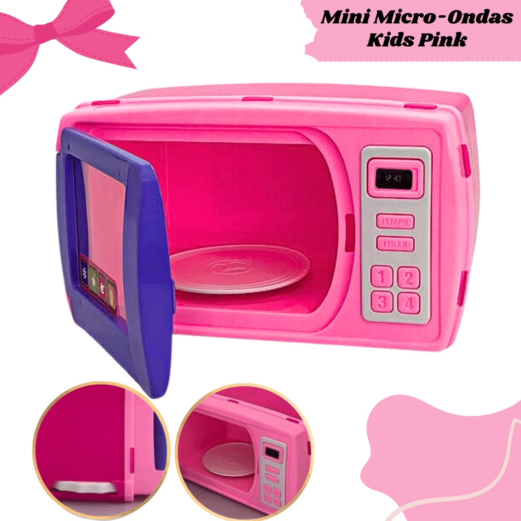 Brinquedo Micro-ondas Infantil Meninas MasterChef Kids Mirim Microondas Comidinhas Panelinhas Cozinha Presente Aniversário Dia das Crianças Natal