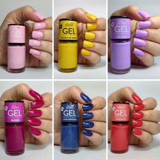 Kit Primavera- 06 Esmaltes Efeito Gel Bella Brazil 840 850 803 853 814 851
