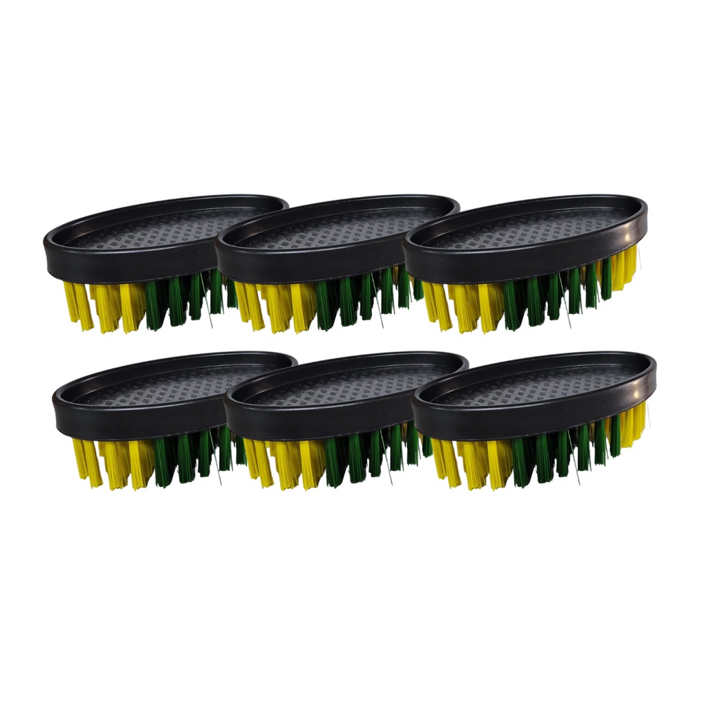 Kit 6 Escova Multiuso Oval Plástica lavar Roupa Azulejo Pneu
