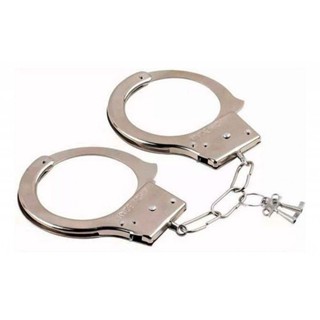 Algema de Metal Simples Com Chave Fetiche Sexual