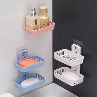 porta Sabonete saboneteira de plastico para uso domestico para parede dupla 15,5 x 8 x 13 cm/ em Oferta na Shopee