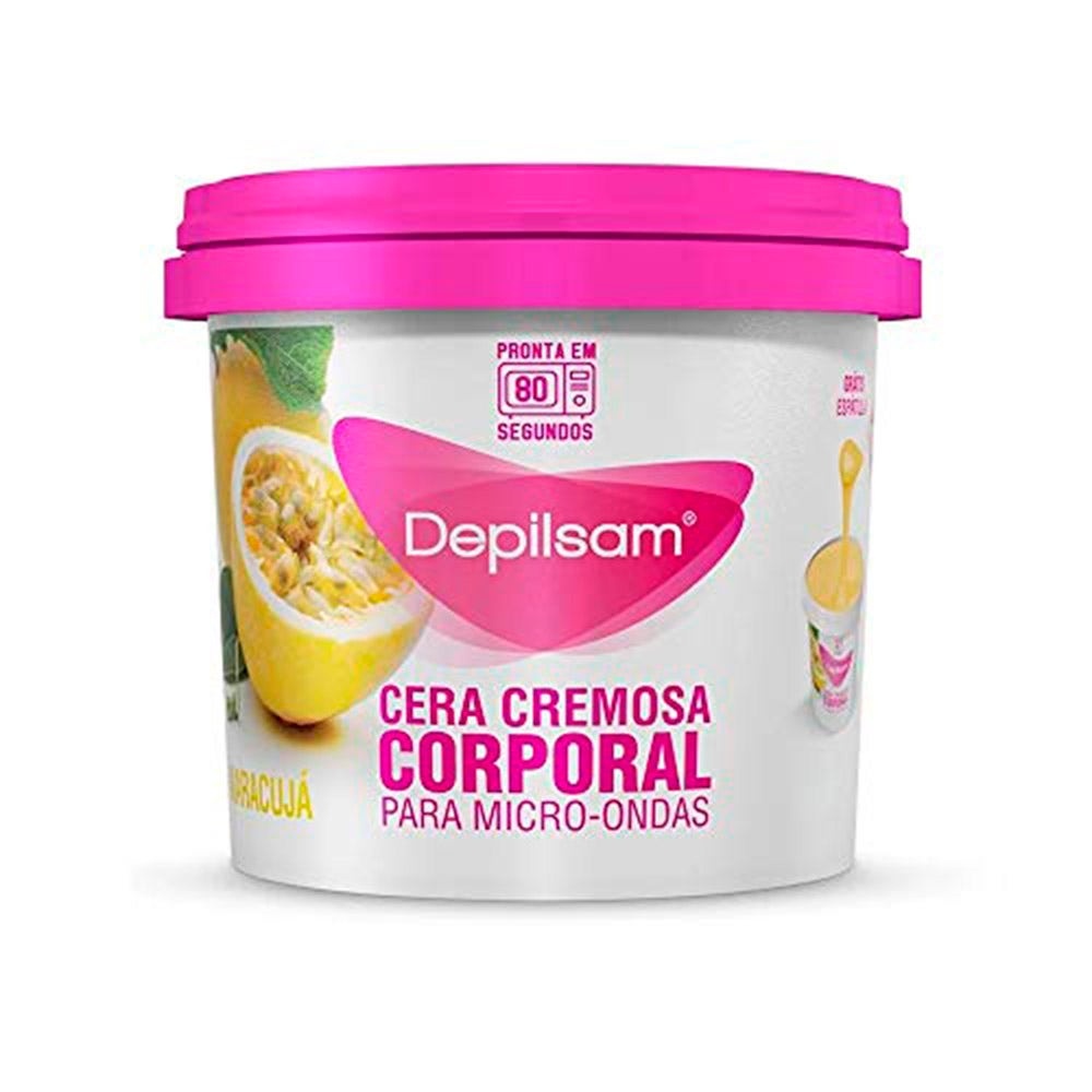 Cera Depilatória De Microondas Depilsam Maracujá 200g em Oferta na Shopee