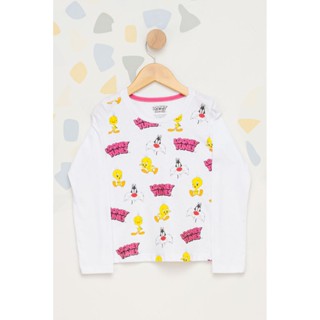 Camiseta Infantil Feminina Frajola - Branco