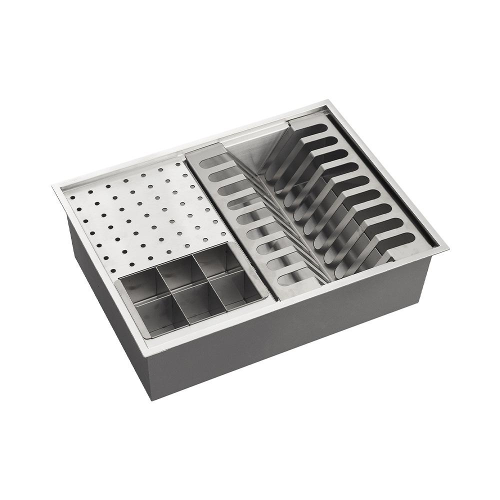 Escorredor Embutido Para Cozinha Gourmet Aço Inox 304 Baniwa 43x33 cm Pingoo - Prata em Oferta na Shopee