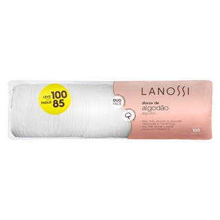 Algodão Em Discos Duo Face 100 Unidades Leve Mais Pague Menos Lanossi LS7007 1x18