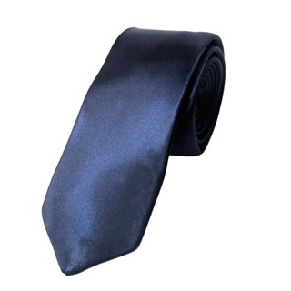 KIT COM 8 GRAVATA AZUL MARINHO CETIM