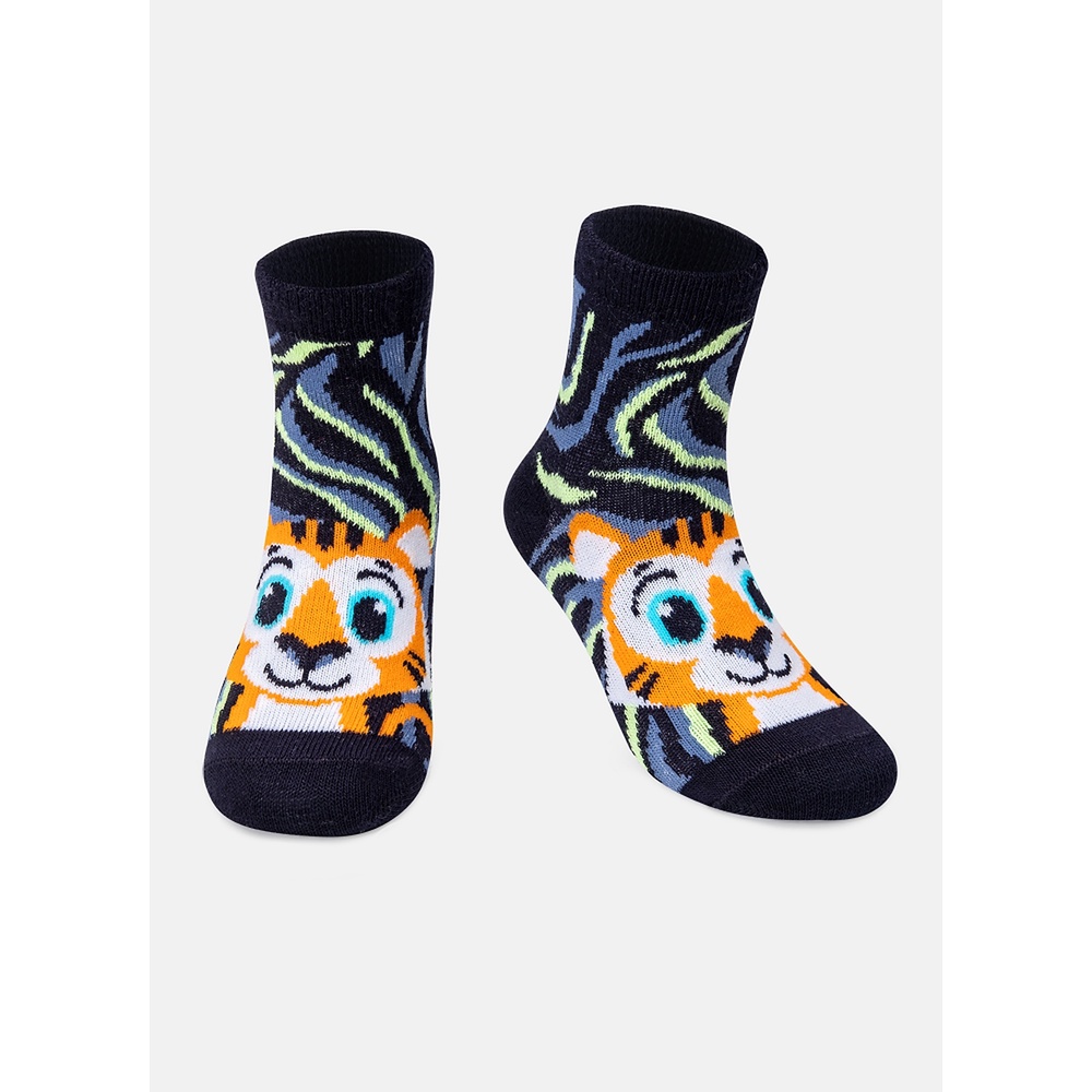 Meia Soquete Bebê Menino Tigre - Brilha no Escuro - Puket em Oferta na Shopee