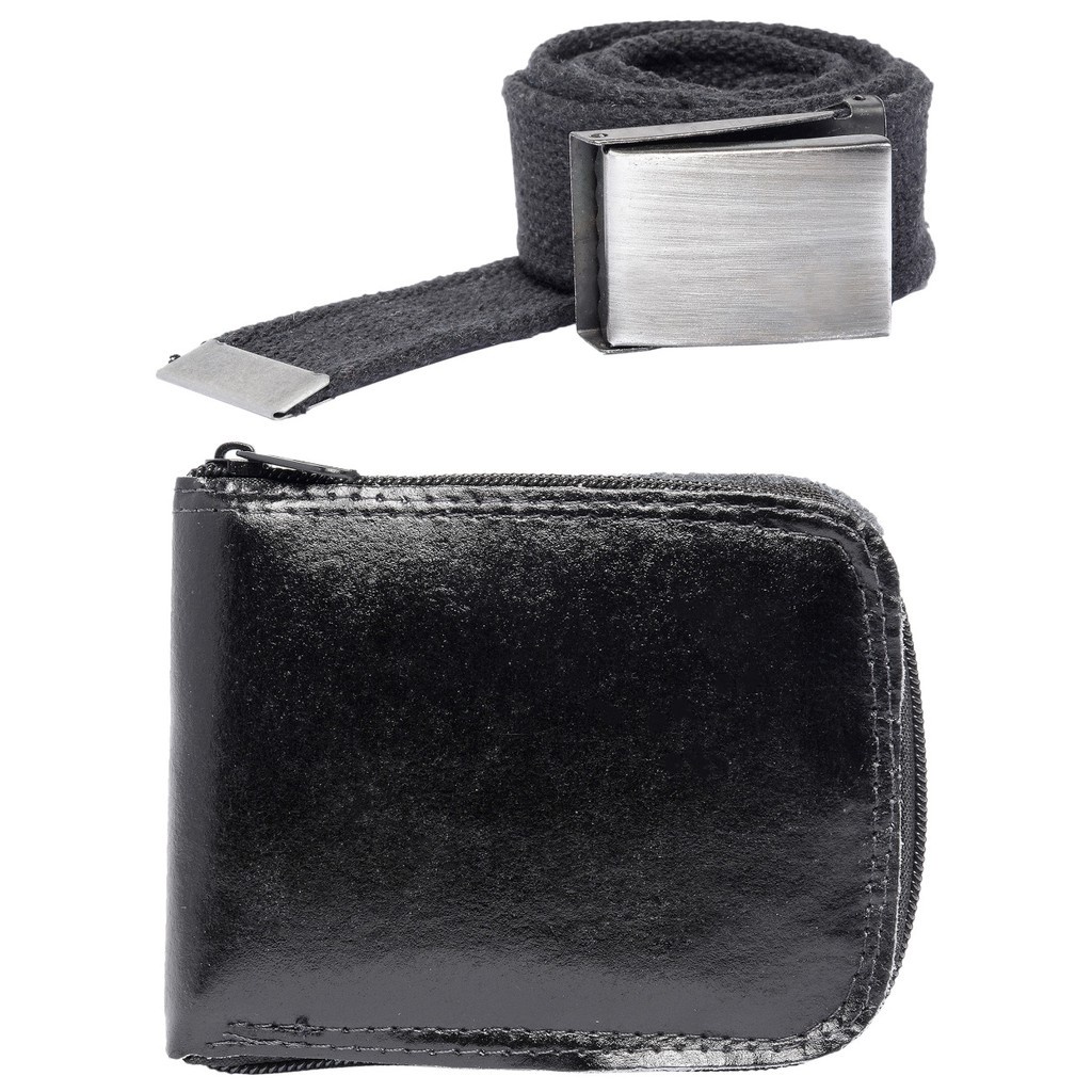 Kit Carteira de Zíper e Cinto Masculino em Promoção Oferta Shopee ! Lançamento