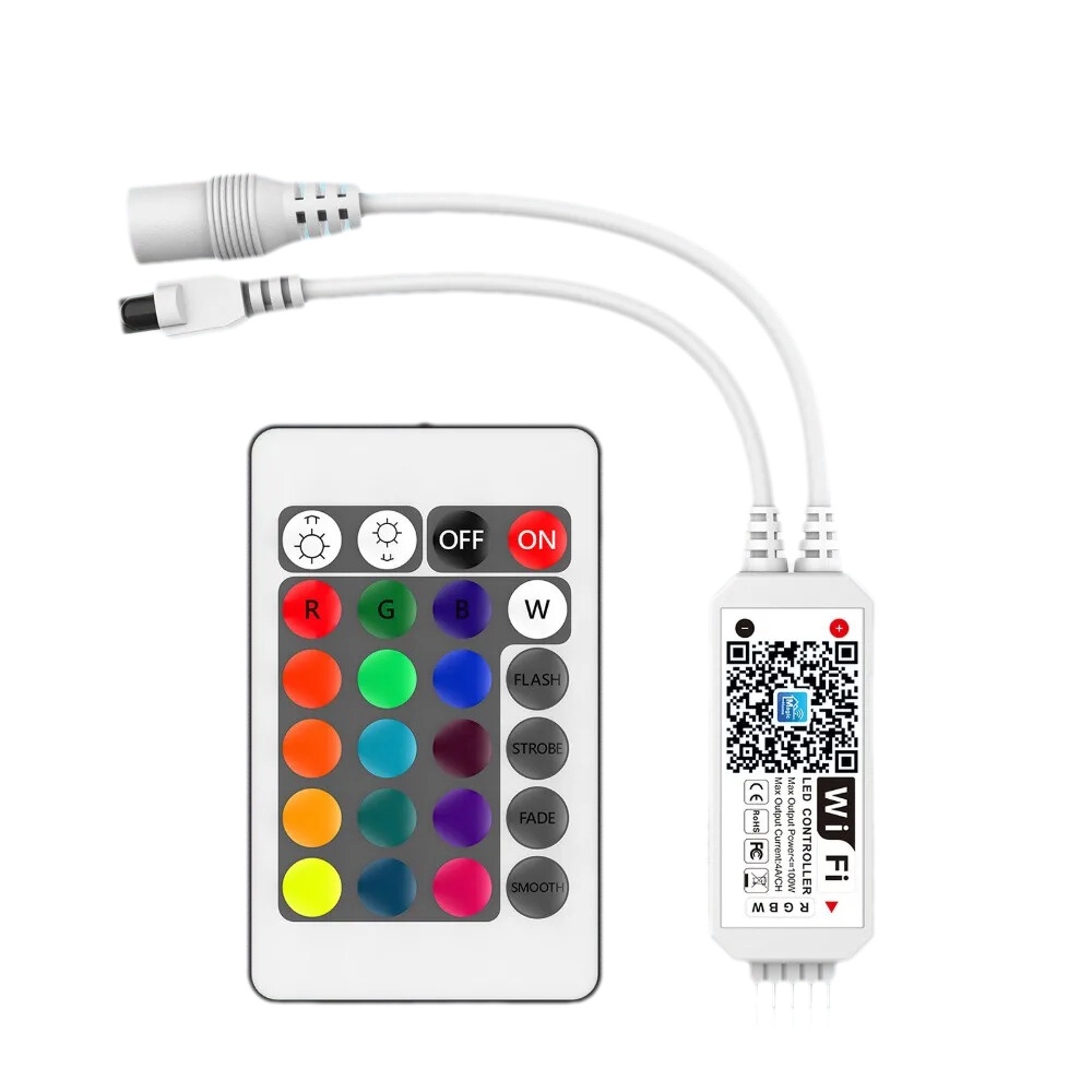 Central Controlador Led Wi Fi Rgb Android Ios C/ Controle em Oferta na Shopee